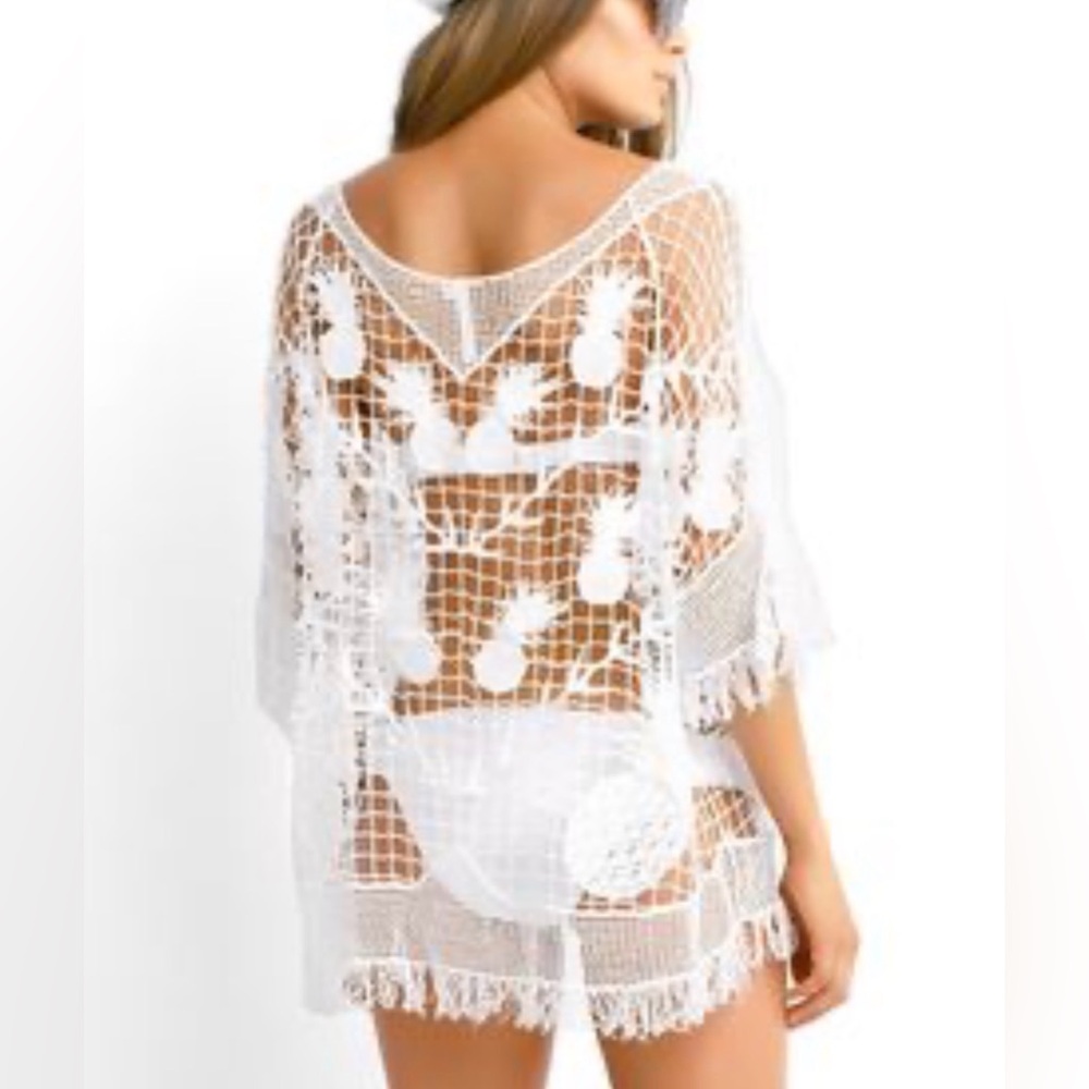 Seafolly Crochet Swim Coverup One Size Beachy Resort